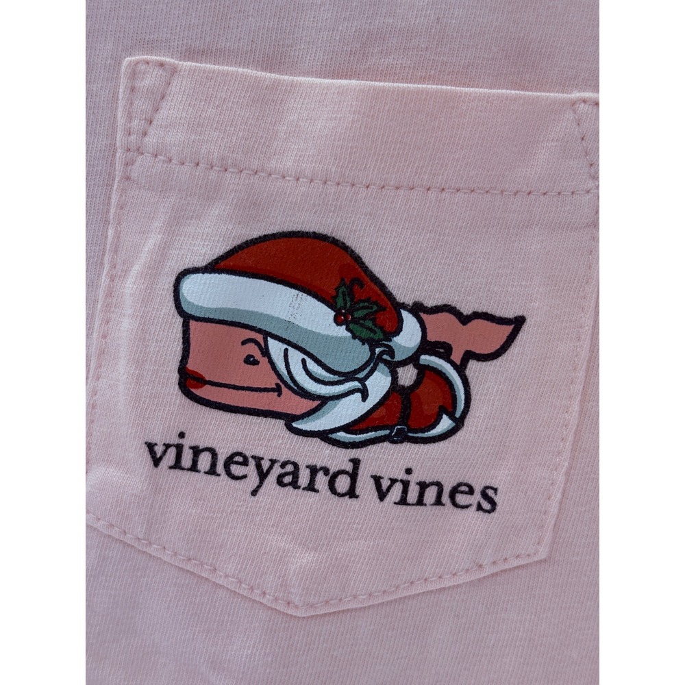 Vineyard Vines T‎ Shirt Long Sleeve Mrs. Claus Christmas Pink Women Medium - Picture 3 of 8